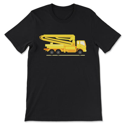 Crane Truck Yellow Crane Driver Toddler Boy Girl Kids Gift Tee - - Black