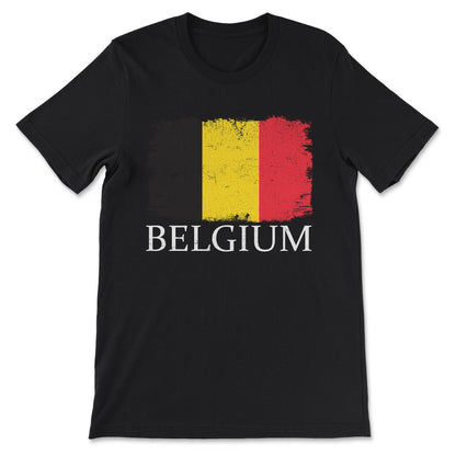 Belgium Country Flag Belgium Tourist Belgium Country Team Gift Tee - - Black