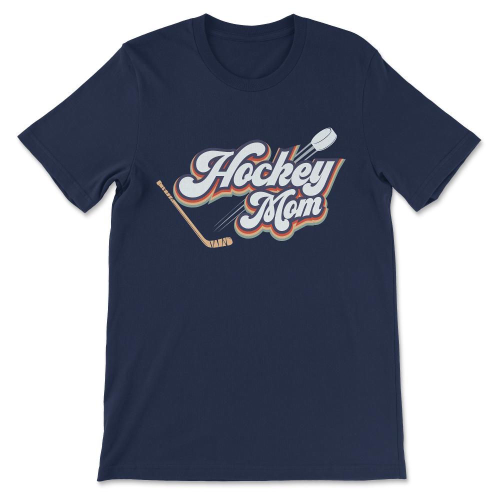 Ice Hockey Mom Ice Hockey Woman Ice Hockey Mother Coach Gift Tee - - Navy