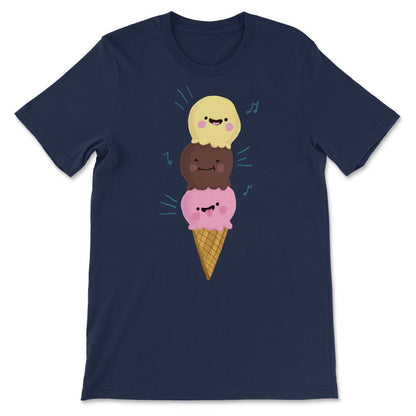 Ice Cream Lover Summer Vacation Beach Holiday Summer Vibes print Gift - Navy