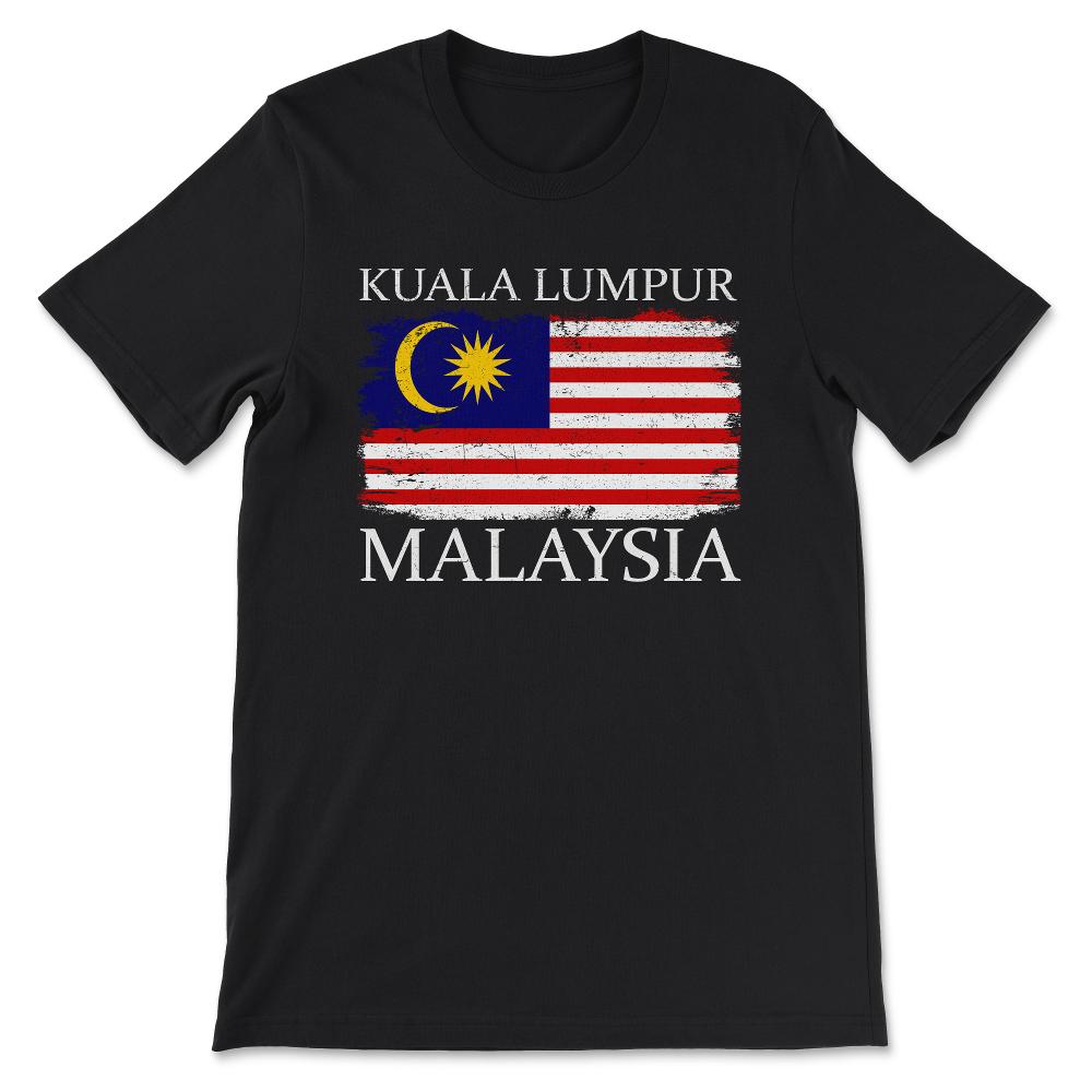 Kuala Lumpur Malaysia Flag Malaysia Tourist Capital Malaysia Gift Tee - Black