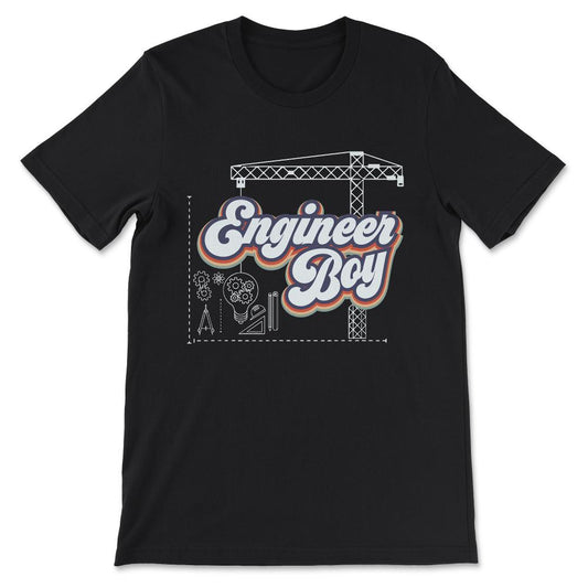 engineer boy Gift Tee - Unisex T-Shirt - Black