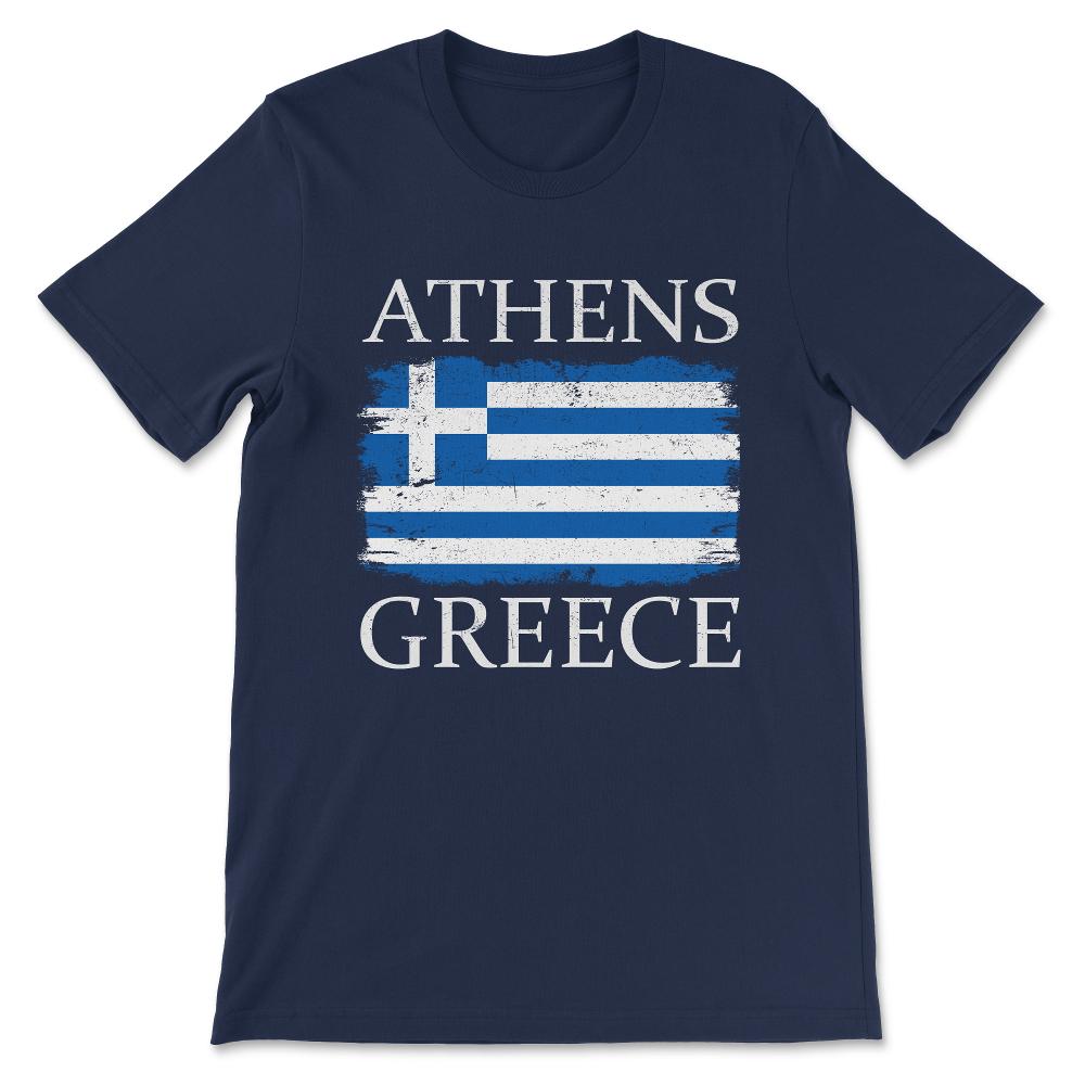 Athens Greece Flag Greece Tourist Capital Greece Athens Tourist Gift - Navy