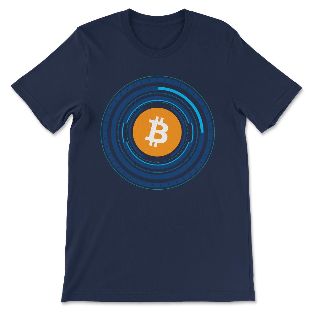 Bitcoin BTC Coin Crypto Trader Hodl Moon Future Freedom Gift Gift Tee - Navy