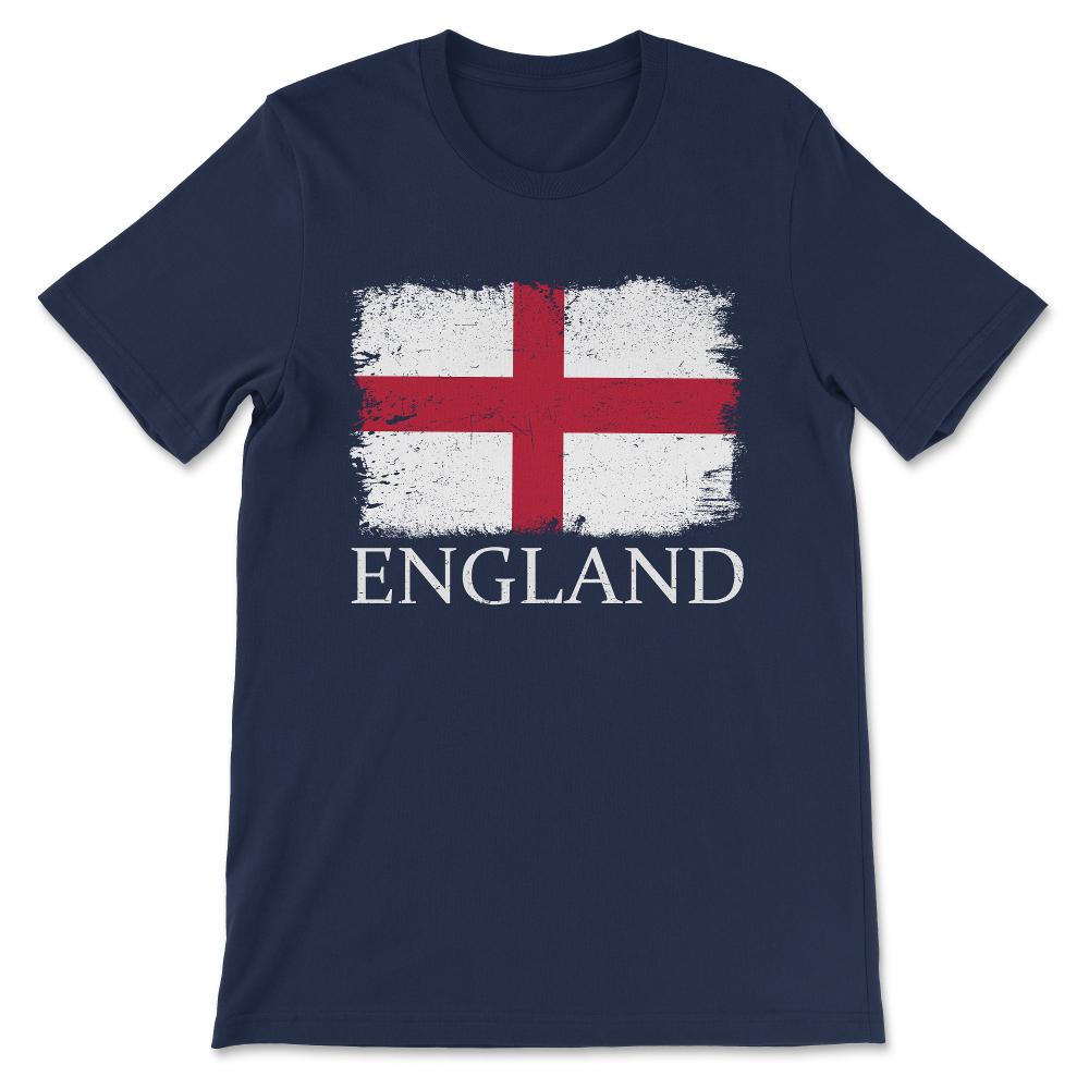 England Country Flag England Country Tourist England Team Gift Tee - - Navy