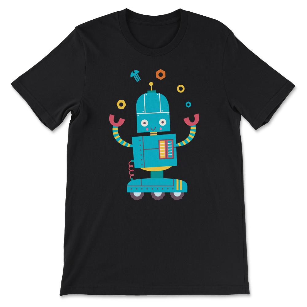 Cool Robot Kids Boys Girls Toddler Cute Robot Future Engineer Gift - Black