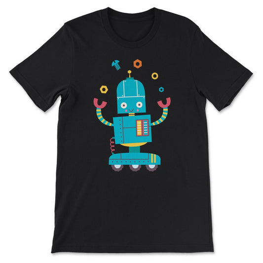 Cool Robot Kids Boys Girls Toddler Cute Robot Future Engineer Gift - Black