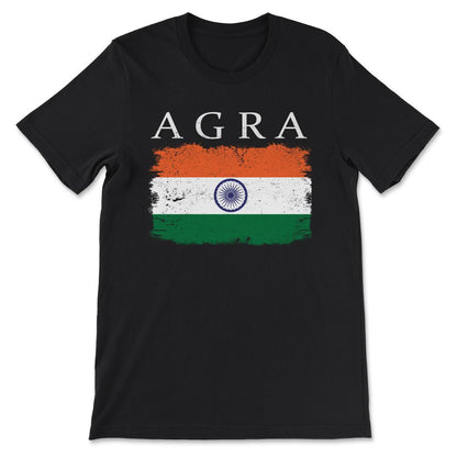 Agra India Agra City Indian Flag India Tourist Indian Sports Gift Tee - Black