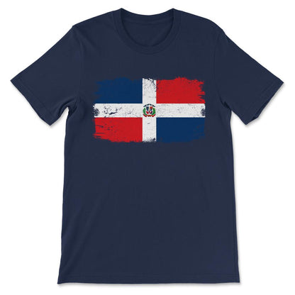 Dominican Republic Country Flag Dominican Republic Tourist Gift Tee - - Navy