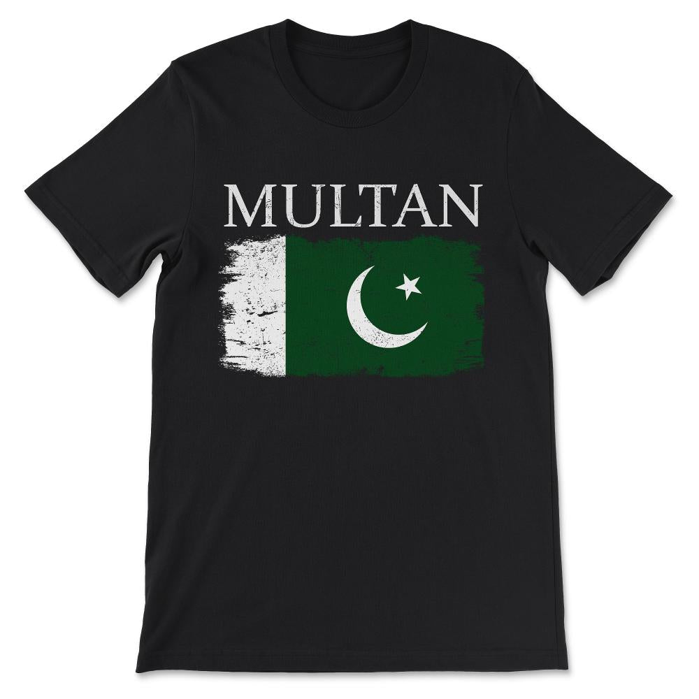 Multan Pakistan Multan City Pakistan Flag Multan Tourist Gift Tee - - Black