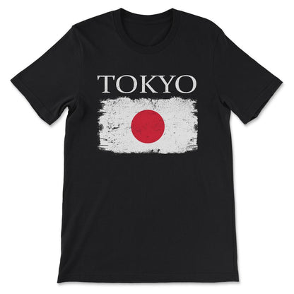 Tokyo Japan Flag Japan Tourist Capital Japan Tokyo Tourist Gift Tee - - Black