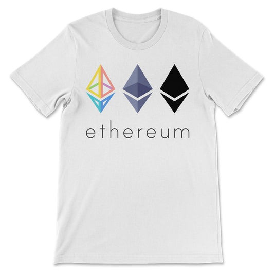 Ethereum Logo ETH Coin Crypto Bitcoin Trader Miner Gift Gift Tee - - White