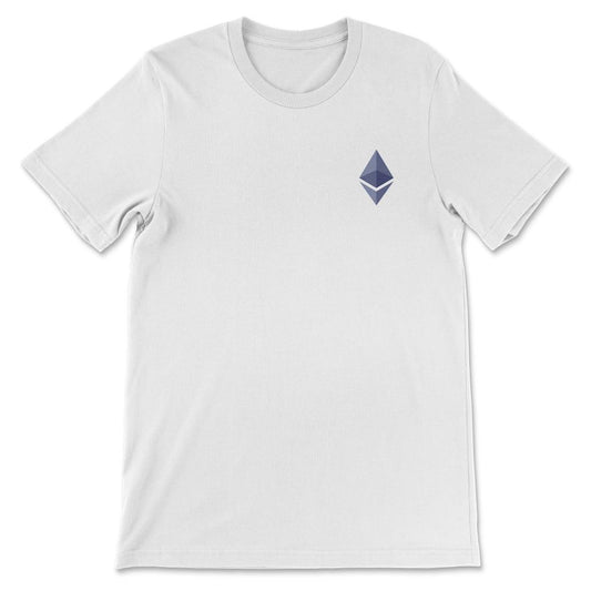 Ethereum Logo ETH Coin Crypto Bitcoin Trader Miner Gift Gift Tee - - White