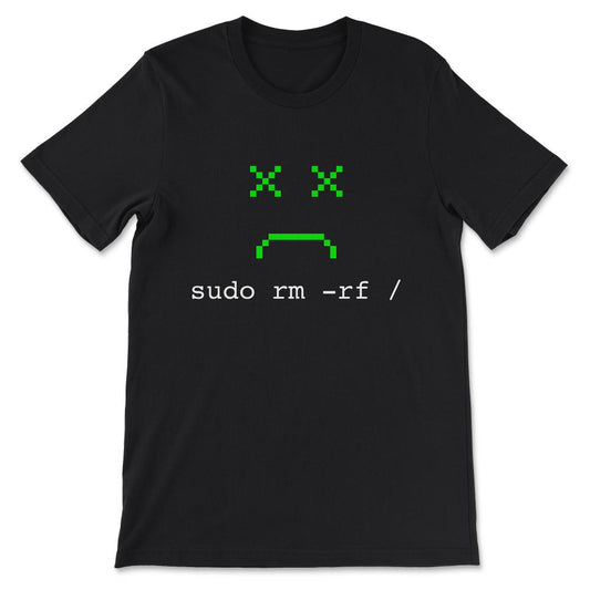 Linux T-Shirt for Men Women - Sudo RM RF Gift Tee - Unisex T-Shirt - Black