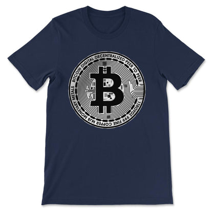 Bitcoin BTC Coin Crypto Trader #bitcoin Future Freedom Gift Gift Tee - Navy