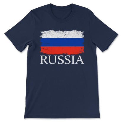 Russia Country Flag Russia Tourist Russia Team Flag Gift Tee - Unisex - Navy