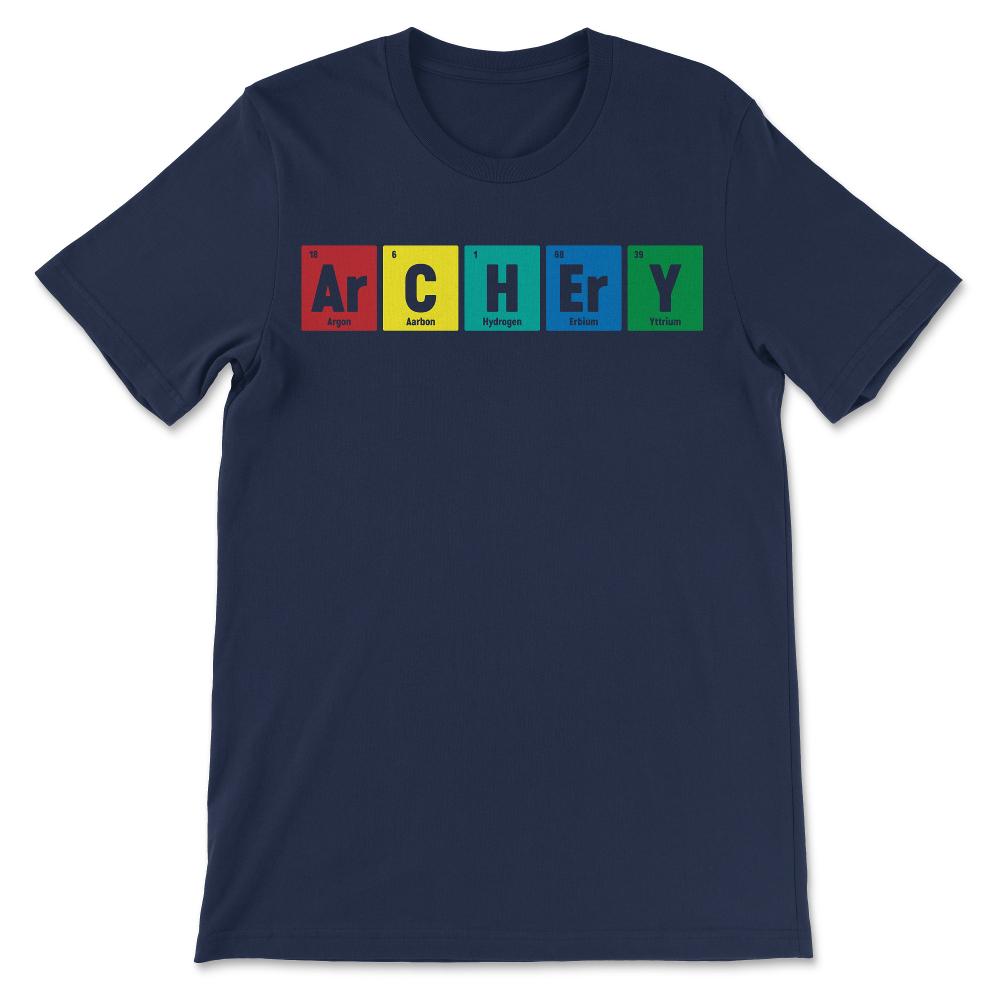 Archery Periodic Table Archery Chemistry Archer Coach Player Gift Tee - Navy